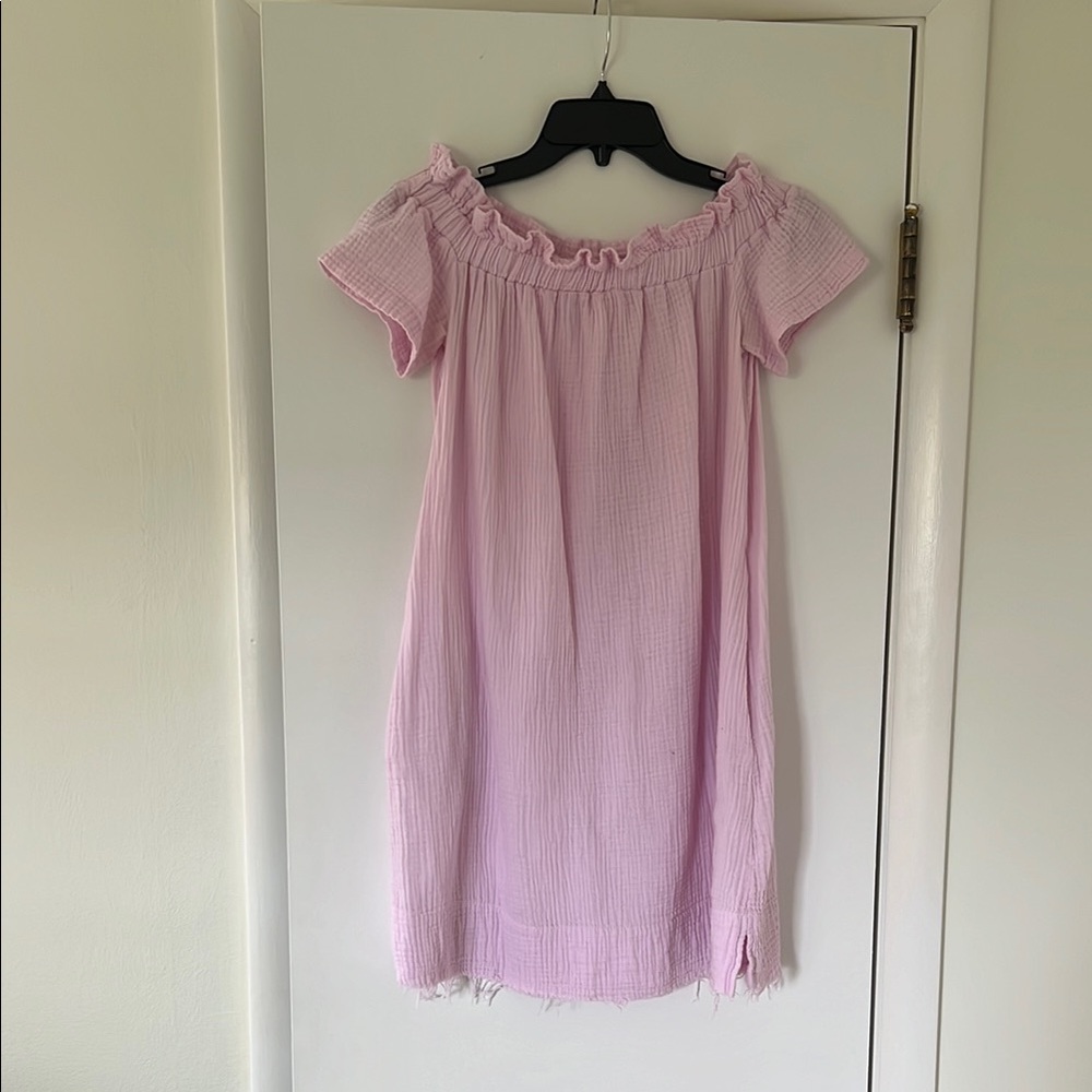 Pink Off-Shoulder Dress